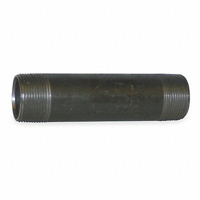 Black Pipe Nipple Threaded 1-1/2x3 In