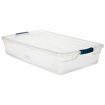 Storage Tote Clear Solid Polypropylene