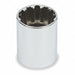 Socket Steel Chrome 1/4 in