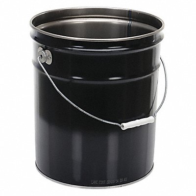 Pail Steel Black Open Head