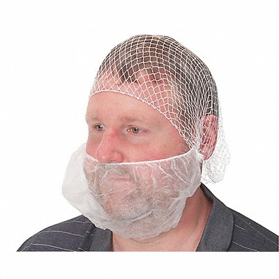 Beard Cover Head Strap White PK100