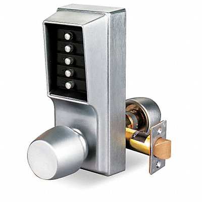 Push Button Lock Entry Satin Chrome