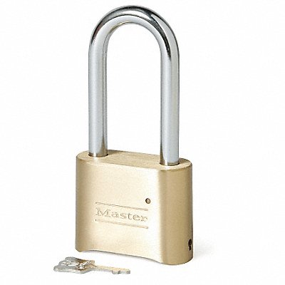 Combination Padlock 1 1/2in Rectgle Gold