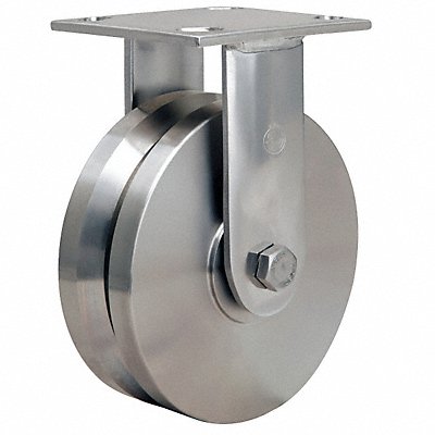 V-Groove Track-Wheel Plate Caster Rigid