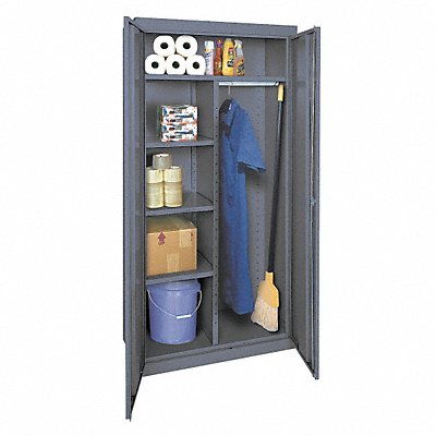 Storage Cabinet 78 x36 x18 Gray 5Shlv