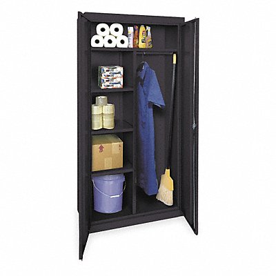 Storage Cabinet 78 x36 x24 Black 5Shlv