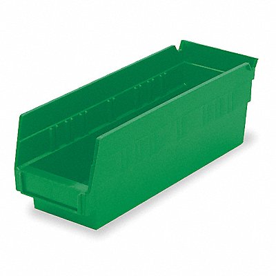 F8466 Shelf Bin Green Indstr Grd Poly 4 in