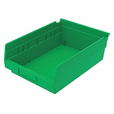 Shelf Bin Green Indstr Grd Poly 4 in