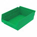 F8877 Shelf Bin Green Indstr Grd Poly 4 in