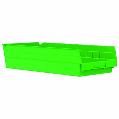 Shelf Bin Green Indstr Grd Poly 4 in