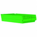 Shelf Bin Green Indstr Grd Poly 4 in