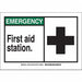 First Aid Sign 10X14 Aluminum