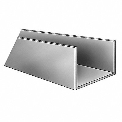 U Channel PVC T1 DkGray 5ftL 1.469 Leg