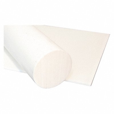 Plastic Rod Polyester 6 Dia 1ftL White