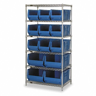 D5606 Bin Shlvng 30inx74inx36in Blue