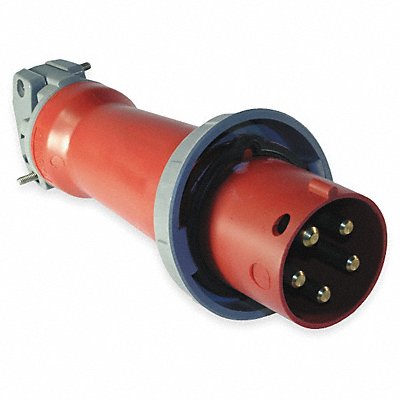 IEC Pin and Sleeve Plug 100 A Red 4Pl