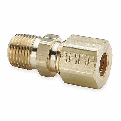 Connector Brass CompxM 1/4Inx3/8In PK10