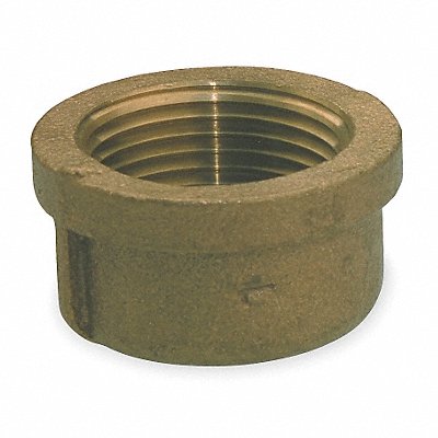 Round Cap Red Brass 1/4 in Female NPT