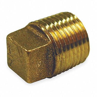 Solid Plug Red Brass 1/8 MNPT Class 125