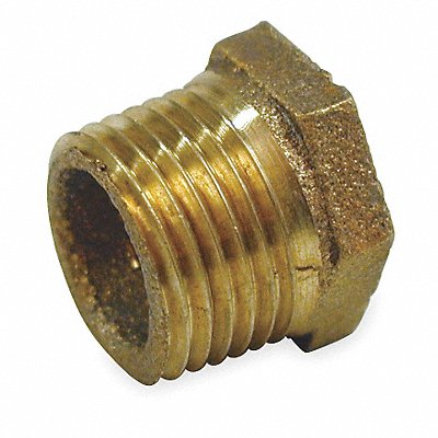 Hex Bushing Red Brass 3/4 x 1/8 in