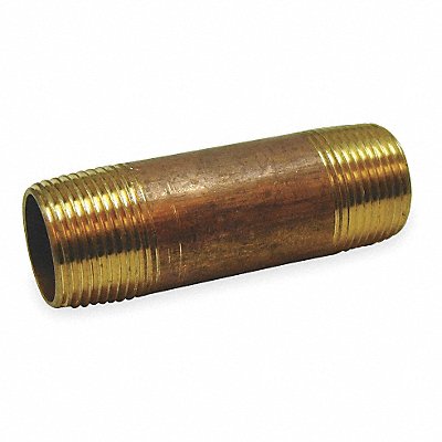 Nipple Red Brass 1/2 x 5 In Threaded