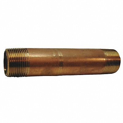 Nipple Red Brass 1/8 x 6 In Threaded