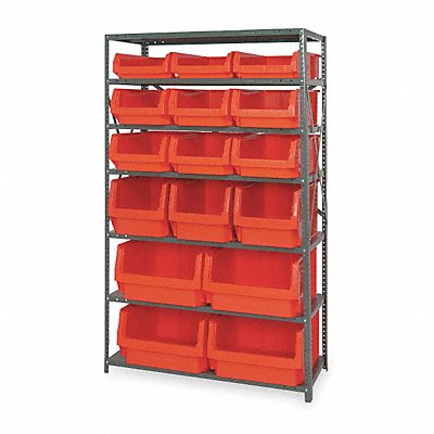 D5571 Bin Shlvng 18inx75inx42in Red