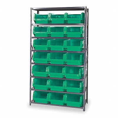 E1529 Bin Shlvng 18inx75inx42in Green