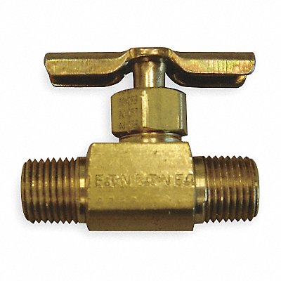 Needle Valve Straight Brass 1/4 in MNPT