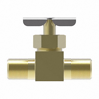 Needle Valve Straight Brass 1/8 in MNPT