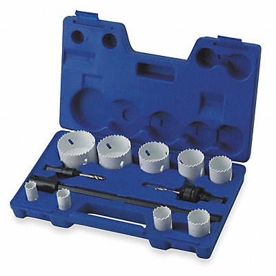 Hole Saw Kit Bimetal 3/4 To 2.5 In 12 Pc