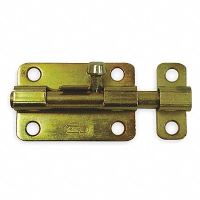 Barrel Slide Bolt Yellow Zinc 3 in L