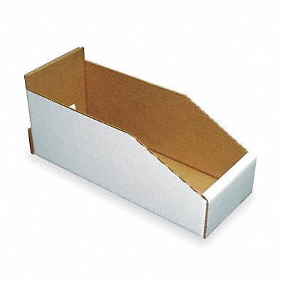 Corr Shelf Bin White Cardboard 4 3/4 in