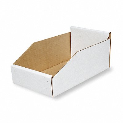 Corr Shelf Bin White Cardboard 4 3/4 in