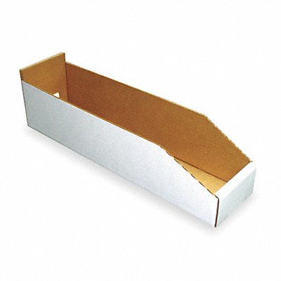 Corr Shelf Bin White Cardboard 4 3/4 in