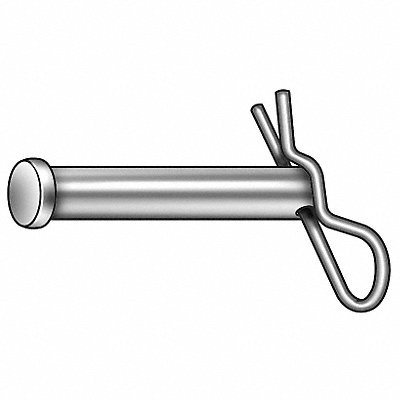 Clevis Pin 1 in L Steel 0.375 in dia PK5