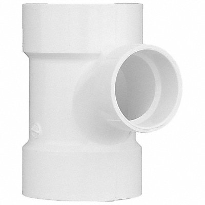 Sanitary Reducing Tee PVC 3 x 3 x 2 in