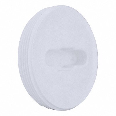Flush Cleanout Plug 4 in MNPT White