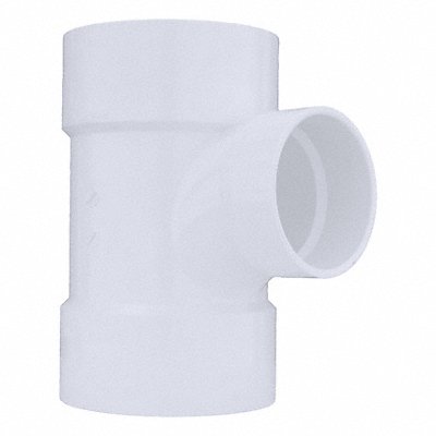 Sanitary Reducing Tee PVC 6 x 6 x 4 in