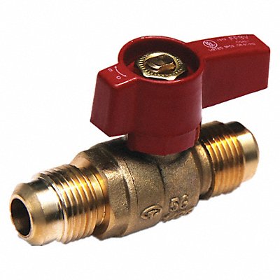 Gas Ball Valve 1/2 Flare x Flare Brass