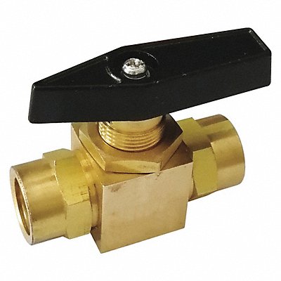 Brass Ball Valve Inline FNPT 3/8 