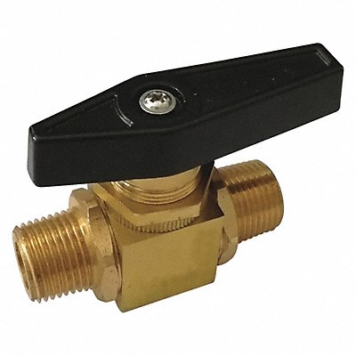 Brass Ball Valve Inline MNPT 3/8 