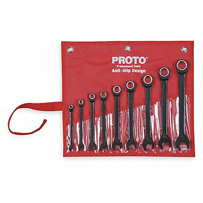 Combo Wrench Set Blk Chrome Standard 9Pc