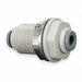 Bulkhead Union 1/2 In Tube OD Gray PK10