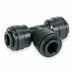 Adapter 3/16 Tube OD Black PK10