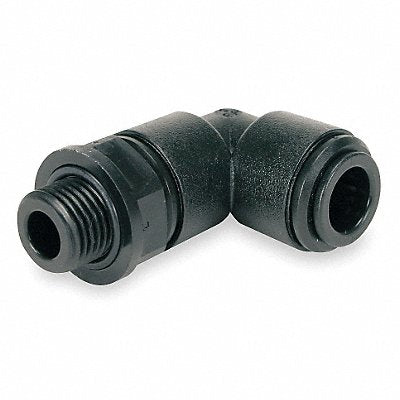 90 Swivel Elbow 13/32 Tube Black PK10