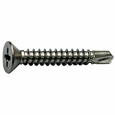 Drill Screw Flat #10 410SS 1.25 L PK50