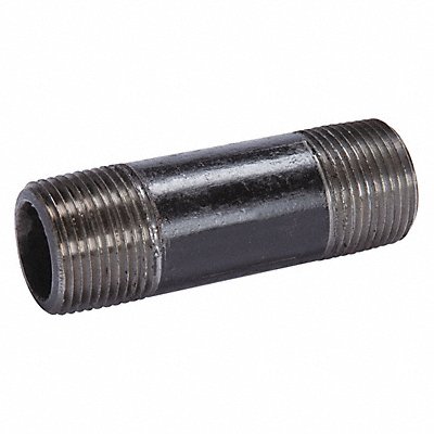 Black Pipe Nipple Threaded 2x5 In