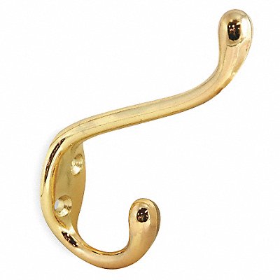 Double Point Hook 2 Ends Brass