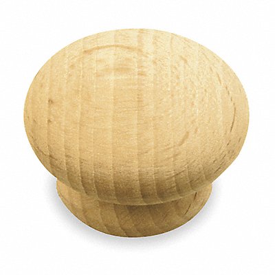 Cabinet Knob Round Beech Wood PK5